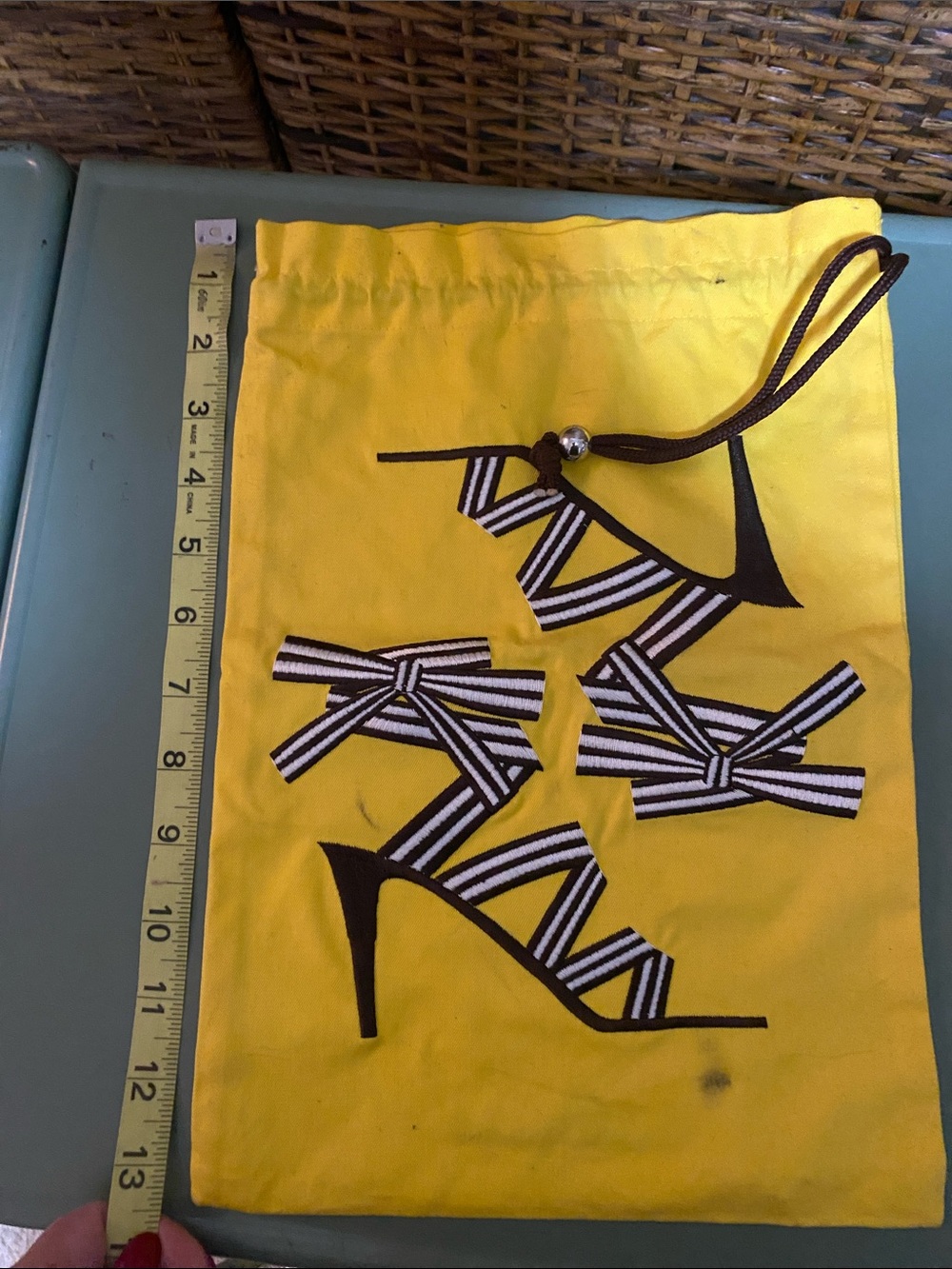 Vintage Henry Bendel Drawstring 3 Shoe Dust Bag bundle & small phone wallet - Picture 11 of 16